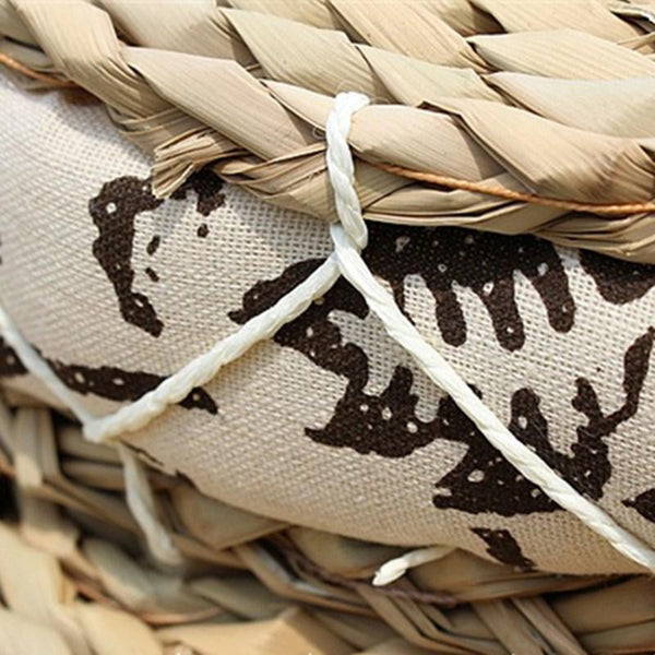 Rolly Round Straw Cushion